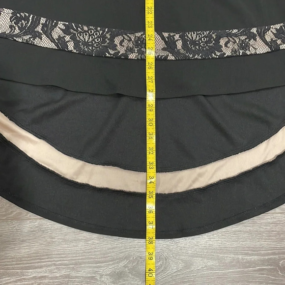 City Studio Off The Shoulder Black Lace Top High Low Fit and Flare Dress 7 - Picture 13 of 16